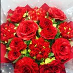 Valentines 12 Bouquet - ONE DOZEN RED ROSES